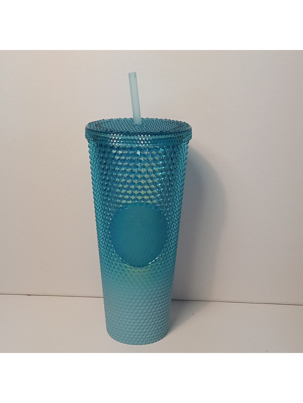 Starbucks 2023 Glacier Blue Ombre Studded Tumbler Venti 24oz Bling Cold Cup NWOT